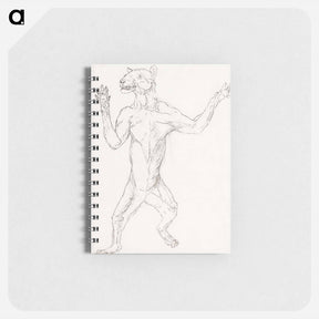 アートメモ帳-Tiger Body, Standing in Human Posture
 - ジョージ スタッブス Memo.