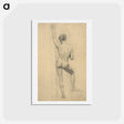 アートポストカード-Male Academy Nude, back view - グスタフ クリムト Postcard.