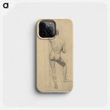 Male Academy Nude, back view - Gustav Klimt Phone Case.