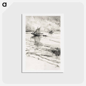 アートポストカード-Sailboats - アンリ ド トゥールーズ ロートレック Postcard.