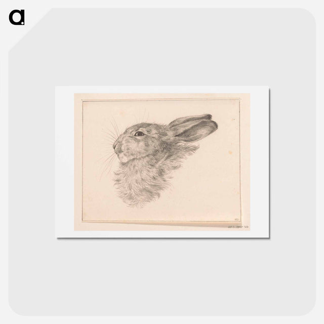 アートポストカード-Kop van een konijn - ジャン ベルナール Postcard.
