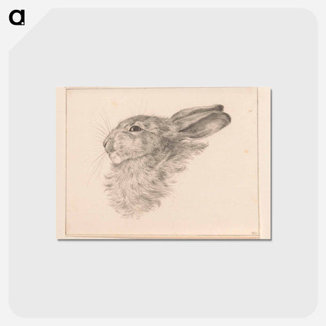 アートポストカード-Kop van een konijn - ジャン ベルナール Postcard.