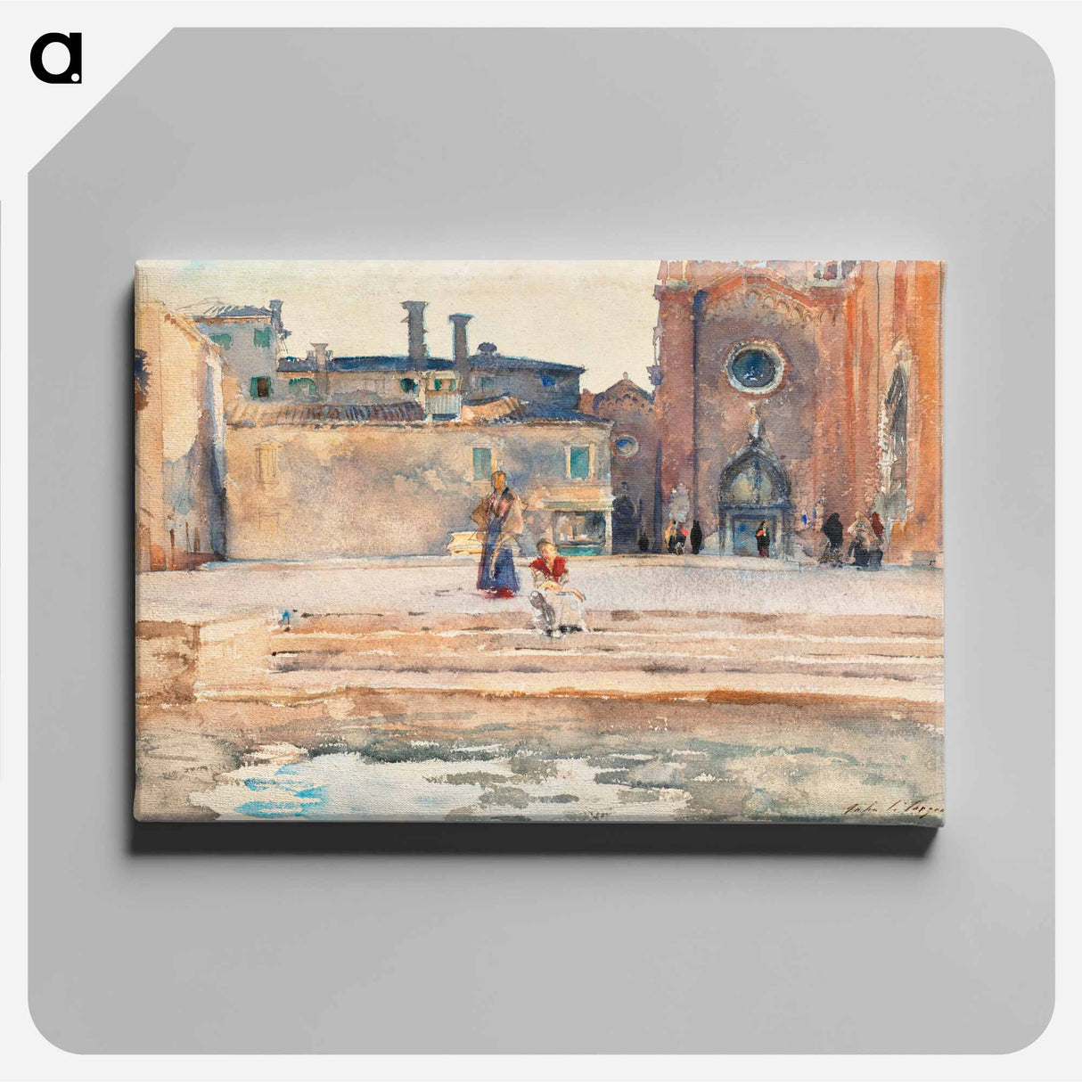 Campo dei Frari, Venice - ジョン シンガー サージェント Canvas.