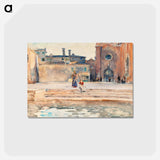 アートポストカード-Campo dei Frari, Venice - ジョン シンガー サージェント Postcard.