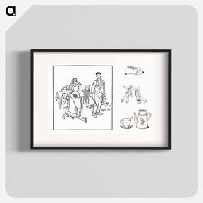 アートポスター-Woodcut icons of a family - ユリー デ フラーハ Poster.