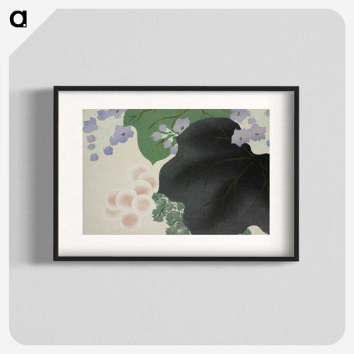 Flowers and leaves from Momoyogusa–Flowers of a Hundred Generations by Kamisaka Sekka - 神坂 雪佳 Poster.