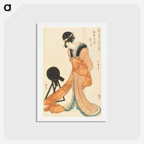 アートポストカード-Kanpei's Wife Okaru - 喜多川 歌麿 Postcard.