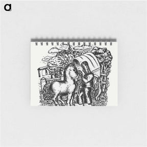 アートメモ帳-Man with a horse and carriage - レオ ヘステル Memo.