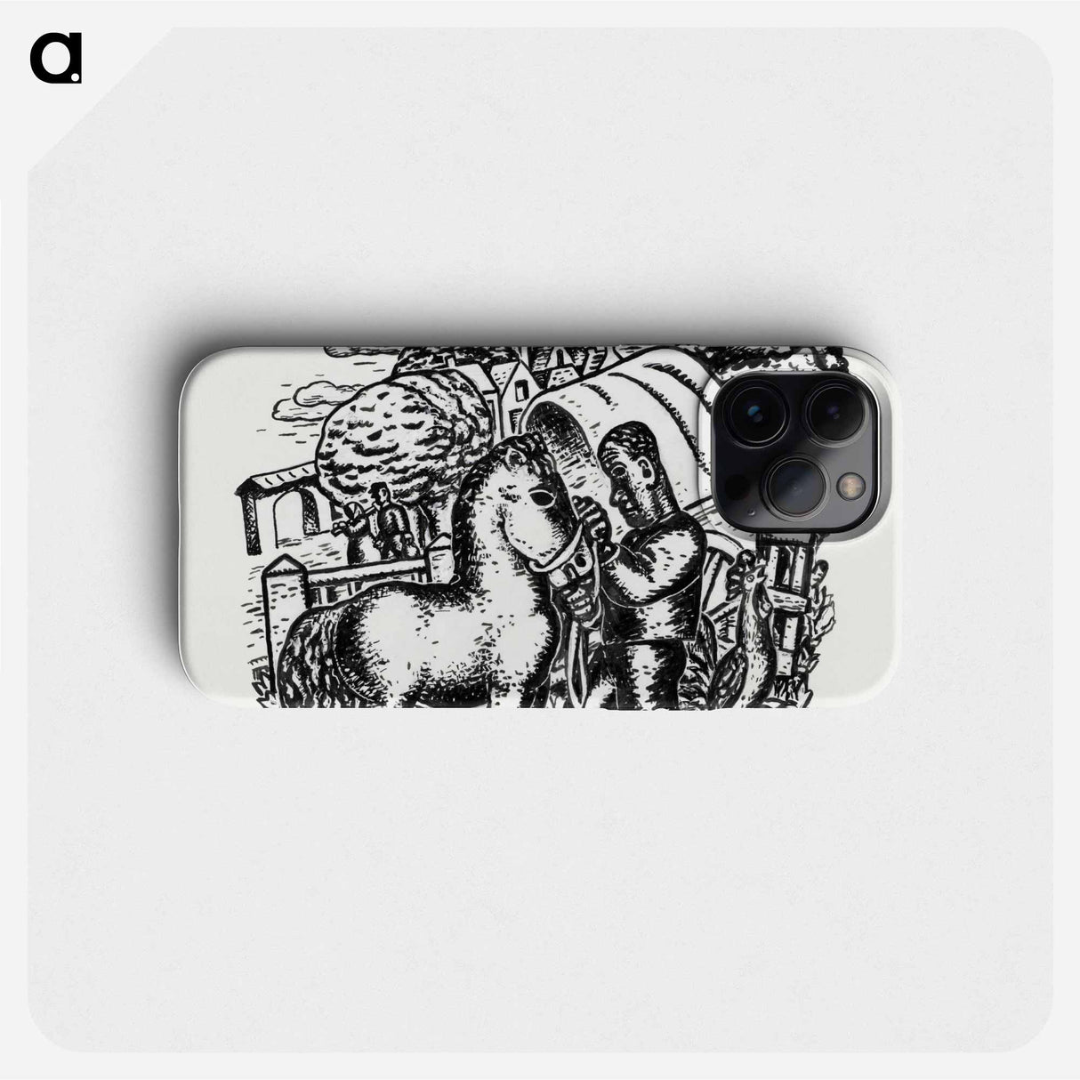 Man with a horse and carriage - Leo Gerstel Phone Case.