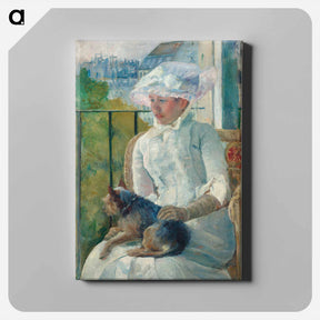 アートパネル-Young Girl at a Window - メアリー カサット Canvas.