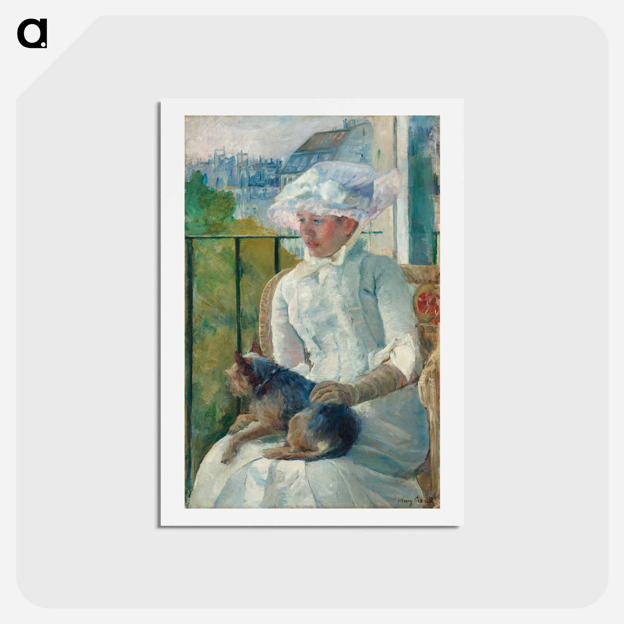 アートポストカード-Young Girl at a Window - メアリー カサット Postcard.