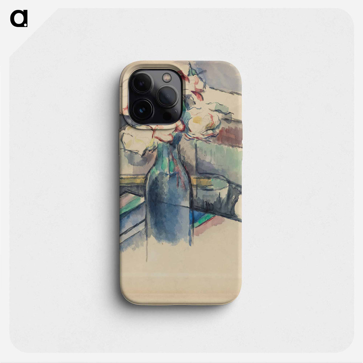 Roses in a Bottle - Paul Cezanne Phone Case.