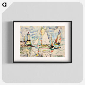 アートポスター-Two fishing vessels off the entrance to Granville harbour - ポール シニャック Poster.