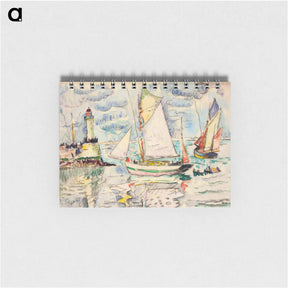 アートメモ帳-Two fishing vessels off the entrance to Granville harbour - ポール シニャック Memo.