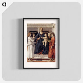 アートポスター-Madonna and Child Attended by Angels - ピエロ デラ フランチェスカ Poster.
