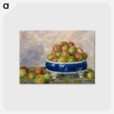 アートポストカード-Apples in a Dish - ピエール オーギュスト ルノワール Postcard.