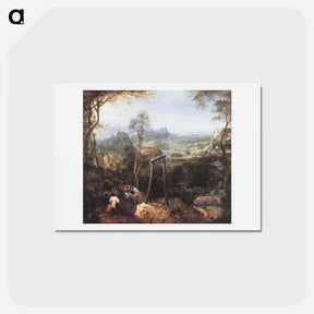 アートポストカード-The Magpie on the Gallows - ピーター ブリューゲル Postcard.