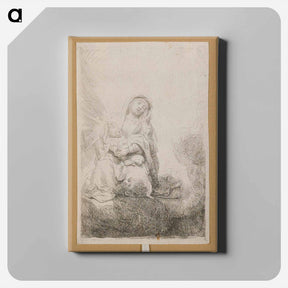 アートパネル-Virgin and Child in the Clouds - レンブラント ファン レイン Canvas.