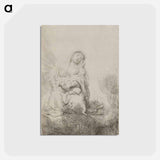 アートポストカード-Virgin and Child in the Clouds - レンブラント ファン レイン Postcard.