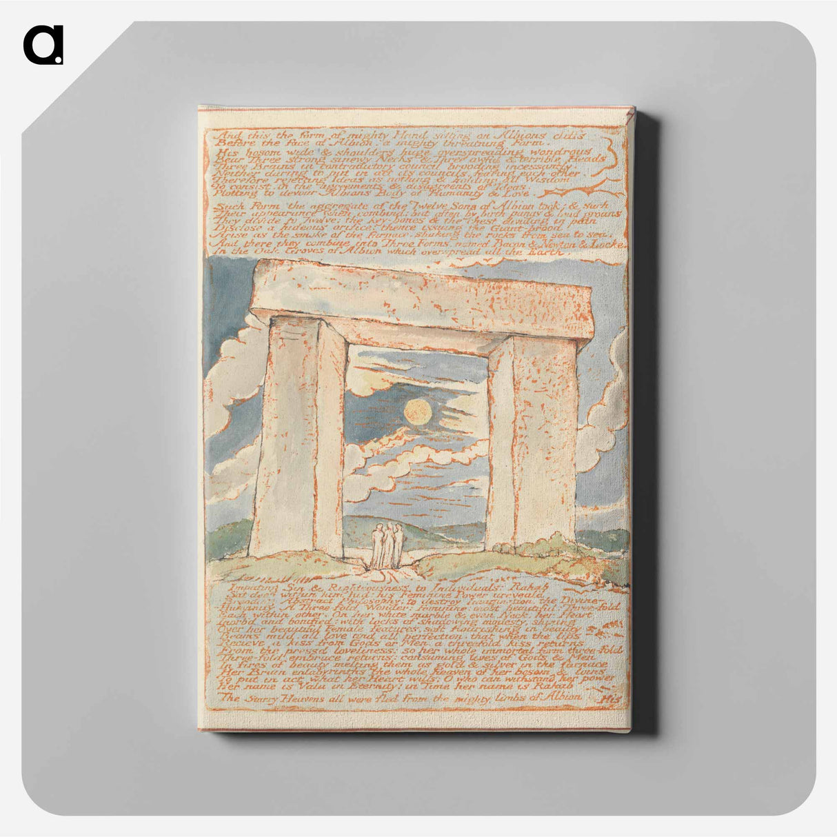 アートパネル-Jerusalem, Plate 70 - ウィリアム ブレイク Canvas.