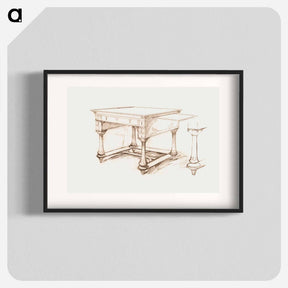 アートポスター-Project of an office table - アルフォンス ミュシャ Poster.