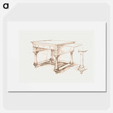 Project of an office table - アルフォンス ミュシャ Poster.