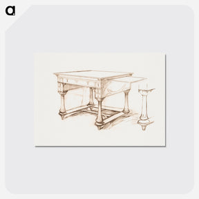 アートポストカード-Project of an office table - アルフォンス ミュシャ Postcard.