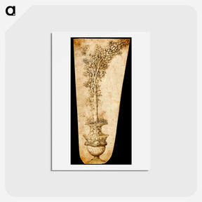 アートポストカード-Vase with Orange - アンドレア マンテーニャ Postcard.