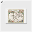アートポストカード-Nova orbis tabvla in lvcem edita - アンティーク地図 Postcard.