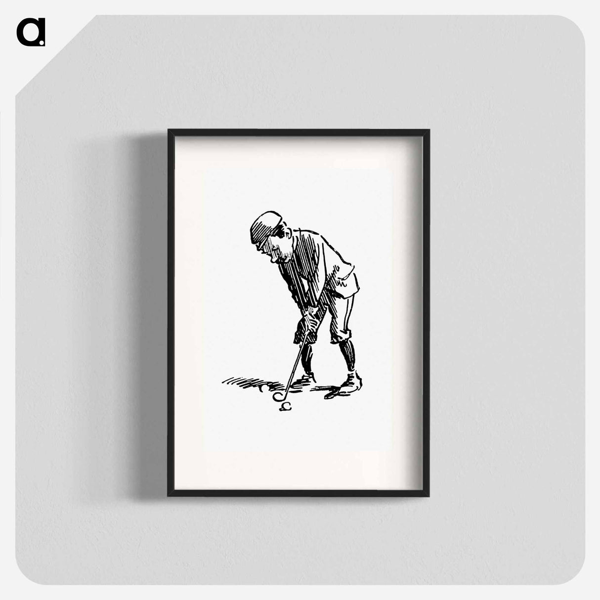 アートポスター-Golfer from The Z.Z.G or Zig Zag Guide Round And About The Bold And Beautiful Kentish Coast
 - 大英図書館 Poster.