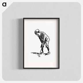 アートポスター-Golfer from The Z.Z.G or Zig Zag Guide Round And About The Bold And Beautiful Kentish Coast
 - 大英図書館 Poster.