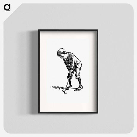 アートポスター-Golfer from The Z.Z.G or Zig Zag Guide Round And About The Bold And Beautiful Kentish Coast
 - 大英図書館 Poster.