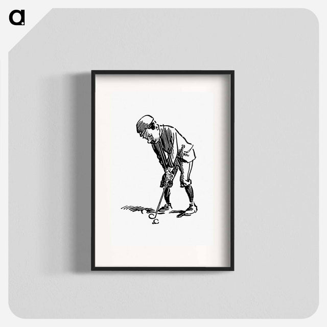 アートポスター-Golfer from The Z.Z.G or Zig Zag Guide Round And About The Bold And Beautiful Kentish Coast
 - 大英図書館 Poster.