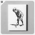 アートパネル-Golfer from The Z.Z.G or Zig Zag Guide Round And About The Bold And Beautiful Kentish Coast
 - 大英図書館 Canvas.