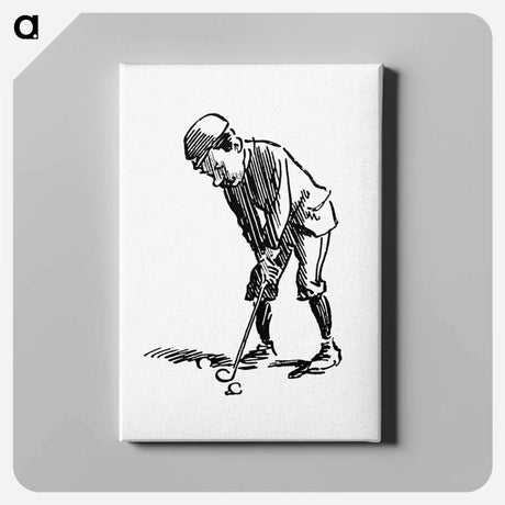 アートパネル-Golfer from The Z.Z.G or Zig Zag Guide Round And About The Bold And Beautiful Kentish Coast
 - 大英図書館 Canvas.