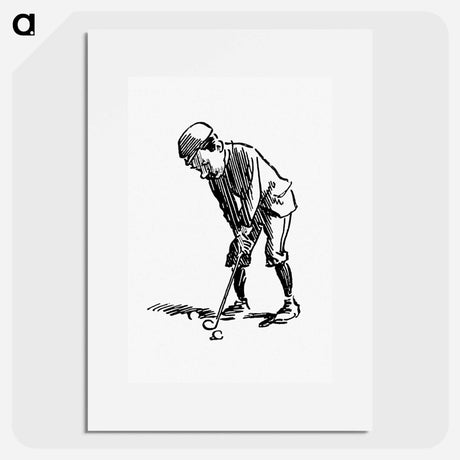 アートポスター-Golfer from The Z.Z.G or Zig Zag Guide Round And About The Bold And Beautiful Kentish Coast
 - 大英図書館 Poster.