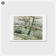 アートポストカード-The Montfoucault Pond, winter effect - カミーユ ピサロ Postcard.