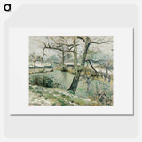 The Montfoucault Pond, winter effect - Camille Pissarro Poster.