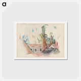 アートポストカード-Rooftops and Trees - チャールズ デムス Postcard.