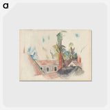 アートポストカード-Rooftops and Trees - チャールズ デムス Postcard.