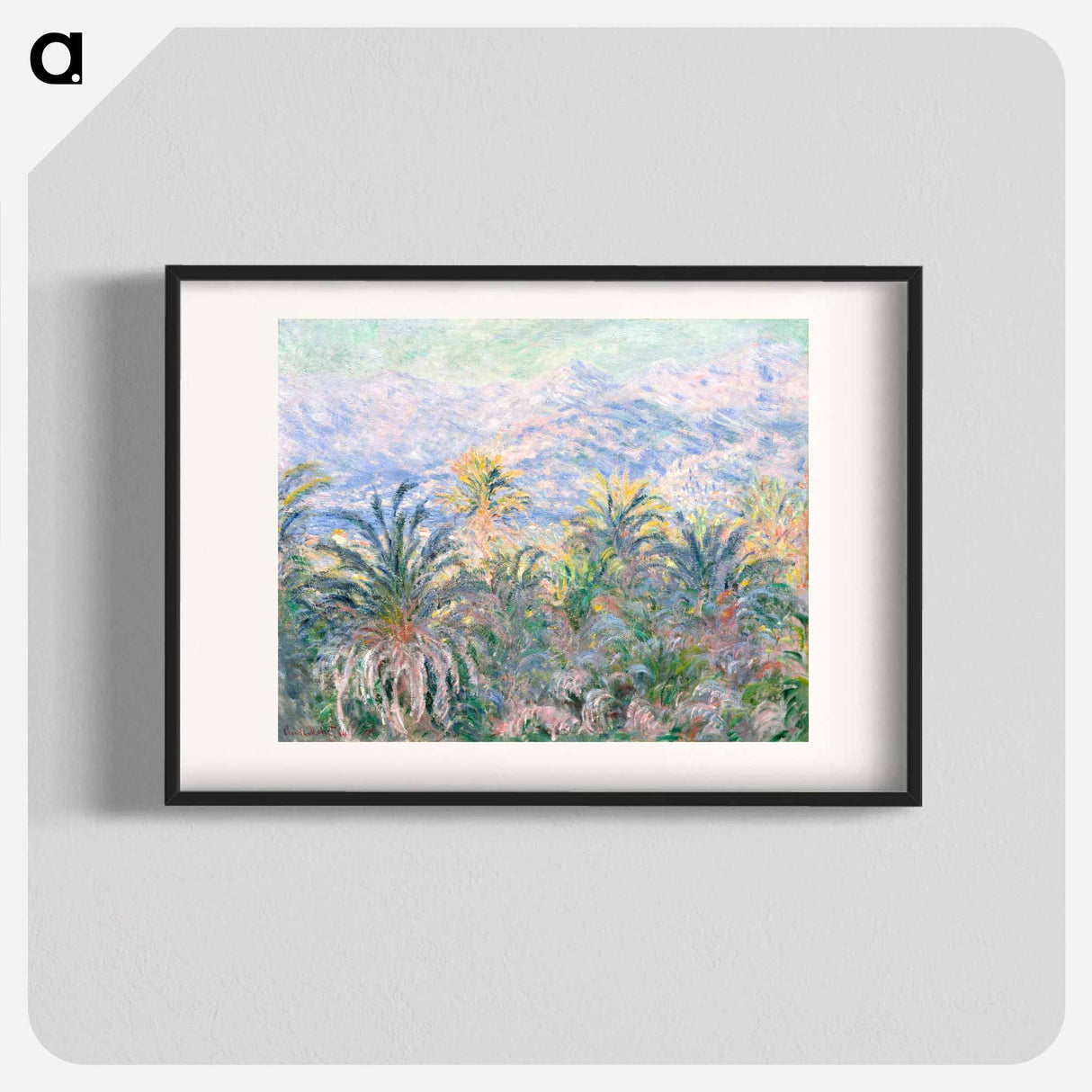 Palm Trees at Bordighera - Claude Monet Poster.