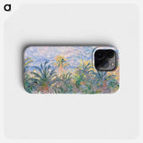 Palm Trees at Bordighera - Claude Monet Phone Case.