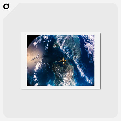アートポストカード-Mir over New Zealand from Atlantis
 - 上空からの地球 Postcard.