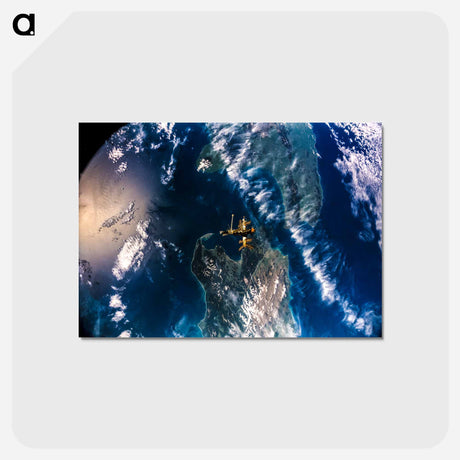 アートポストカード-Mir over New Zealand from Atlantis
 - 上空からの地球 Postcard.