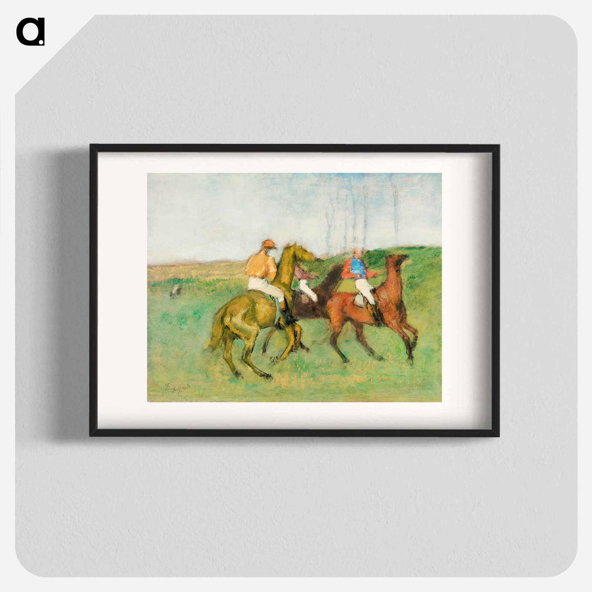 Jockeys and Race Horses - Edgar Degas Poster.