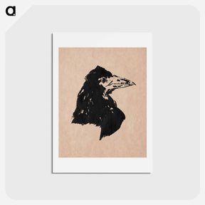 アートポストカード-Raven Head - エドゥアール マネ Postcard.