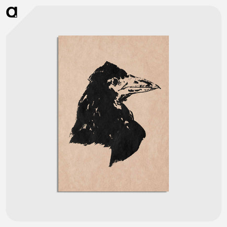 アートポストカード-Raven Head - エドゥアール マネ Postcard.
