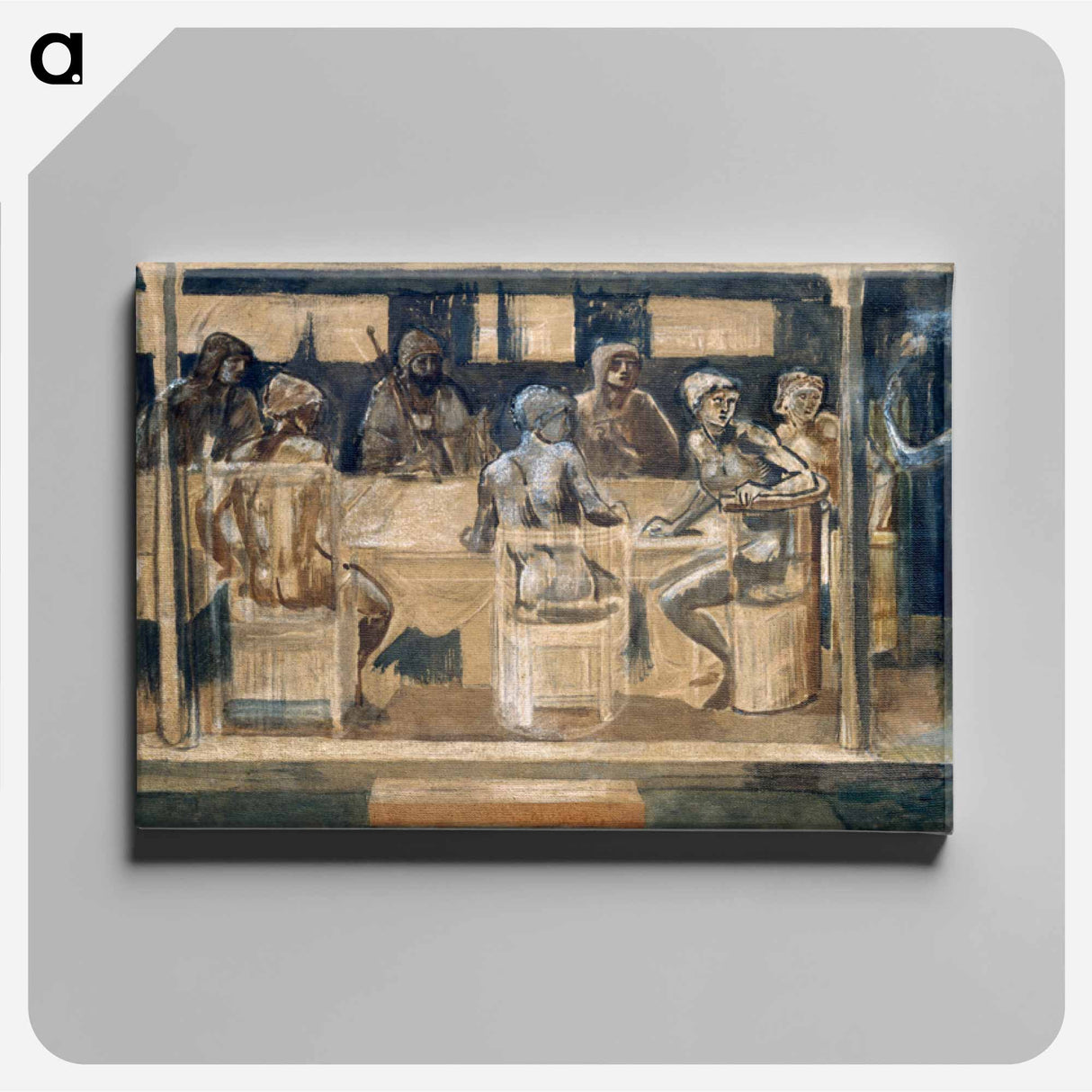 Quest for the Holy Grail - Study for the Summons - エドワード バーン ジョーンズ Canvas.