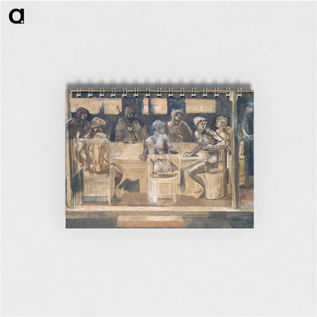 アートメモ帳-Quest for the Holy Grail - Study for the Summons - エドワード バーン ジョーンズ Memo.