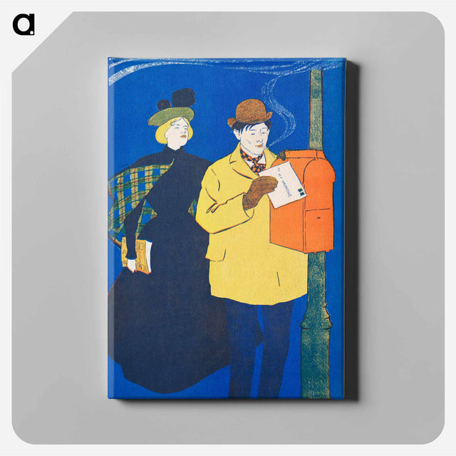 アートパネル-Man and woman sending letter - エドワード ペンフィールド Canvas.